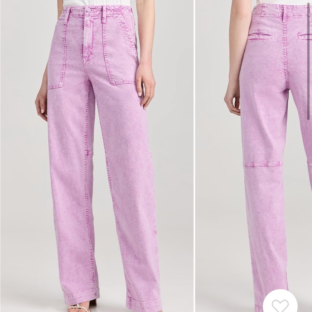 High Waisted Patch Pocket Spinner Heel Jeans